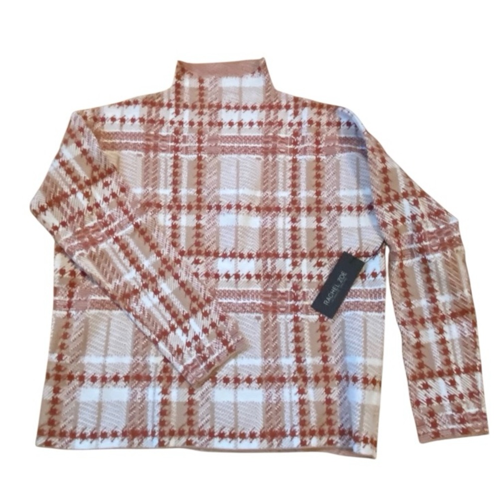 Plaid Turtleneck Sweater